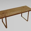 Modern Office Desk With Golden Mesh Top And Sturdy Metal Frame Design