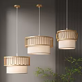 Modern Pendant Lights With Golden Frame And White Lampshade For Interior Decor
