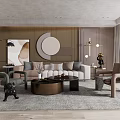 Light Luxury Sofa Coffee Table Combination Sofa Coffee Table 3d model