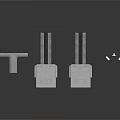 Silver Industrial Metal Components With Cylindrical Structure And Base Brackets