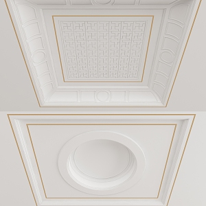 Simple European-style Ceiling 3d model