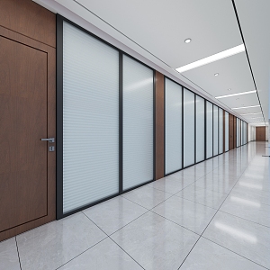 Modern Corridor Office Corridor and Elevator Hall 3d model