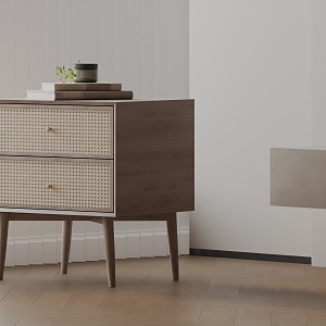 Modern Bedside Cabinet 3d model