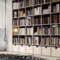 Bookcase Bookshelf Study Books Table Lamp Storage Box Storage Cabinet Storage Rack 3d model