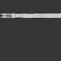 Black Tactical Rifle With White Magazine And Perforated Barrel Design Features