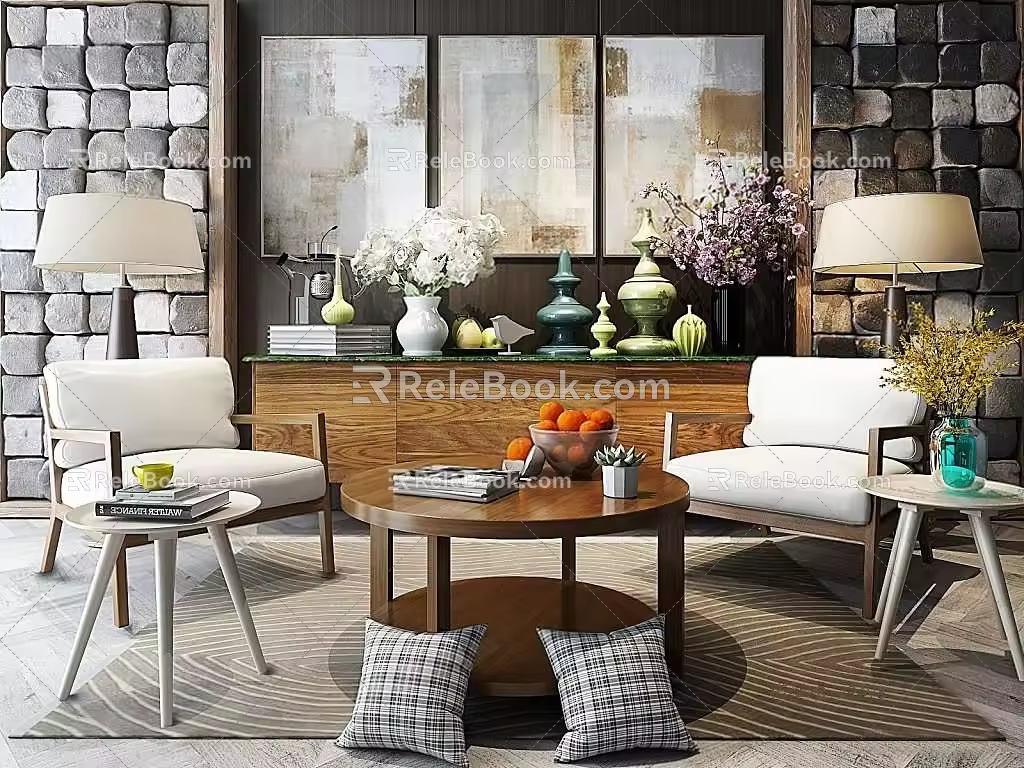 Leisure sofa combination 3d model