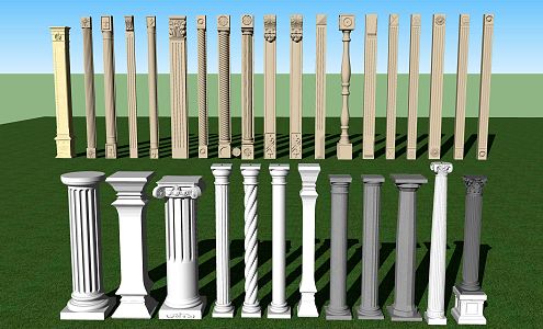 European Roman Column 3d model