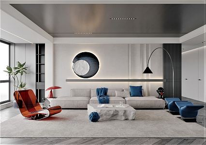 modern living room 3d model