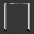 Modern Folding Leisure Chair With Black Seat And Sleek Metal Frame Design