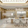 Modern Luxury Kitchen Showroom With Open Layout Cabinets Island And Seating Area