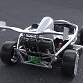 Sleek Sports Race Car With Streamlined Body Rear Wing And Open Cockpit