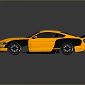 Modern Sleek Yellow Sports Car With Gray Accents Black Wheels And Red Brake Calipers