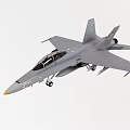 Gray Fighter Jet With Cockpit Landing Gear Wings And Missile Attachments