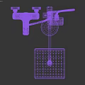 Modern Chrome Shower System With Rainfall Head Handheld Sprayer And Mounting Bracket