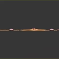 Elegant Gold Bracelet with Pink Gemstones and Decorative Pattern for Fashionable Accessory
