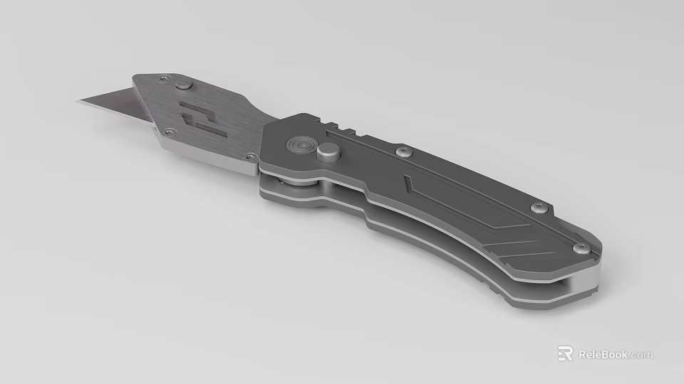 Durable Tactical Folding Knife With Ergonomic Metal Handle And Sharp Blade 3d model 