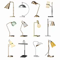 Various Modern Table Lamps With Creative Shapes And Different Color Designs 3d model
