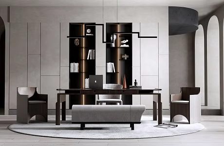 Modern study 3d model