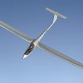 Smart Machine Glider Flying Gracefully Through Clear Open Blue Sky 3d model