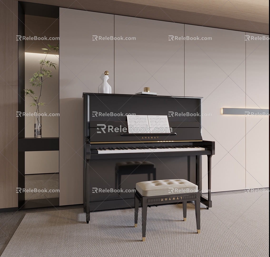 Modern Piano 3d model