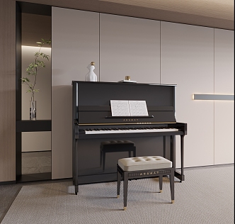 Modern Piano 3d model