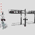 modern signal lamp cross signal 3d model