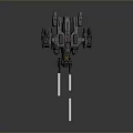 Futuristic Sci-Fi Armored Mechanical Vehicle With Heavy Cannon And Detailed Metal Structure