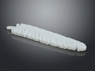 Realistic White Bird Feather Decoration With Smooth Surface And Intricate Details 3d model