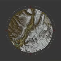 3D Terrain Model Featuring Mountain Ranges Snow Capped Peaks And River Valleys 3d model