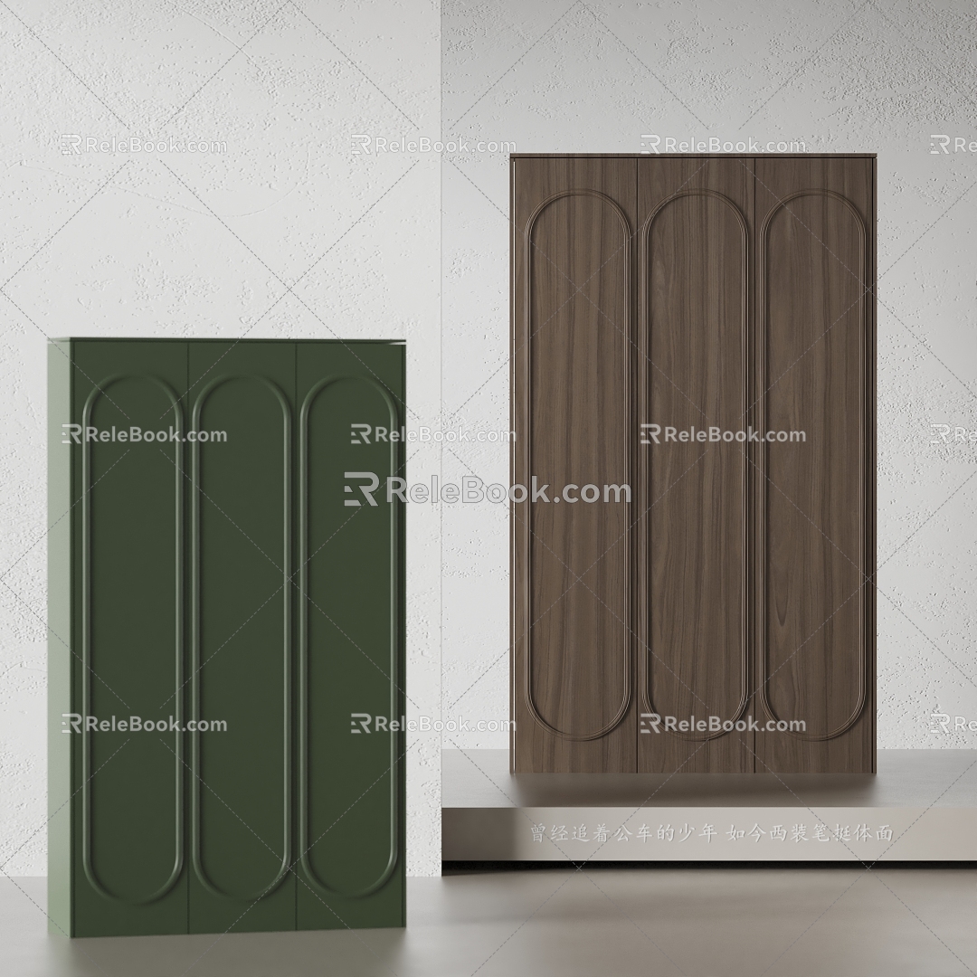 Bonaldo modern wardrobe solid wood wardrobe 3d model