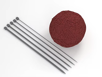 modern wool ball 3d model