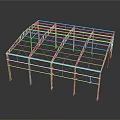 Industrial Steel Structure Frame For Building Construction With Support Columns