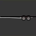 Flatbed Trailer With Metal Platform Black Non Slip Mats And Wheels