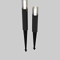 Modern Floor Lamp With Sleek Black Silver Design And Tall Slim Contemporary Structure