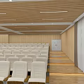 Modern Classroom Ladder Classroom 3d model