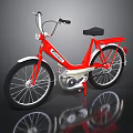 Red Classic COSMO Bicycle with Black Seat Silver Accents and Stylish Frame