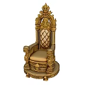 Special Shaped Sofa with Golden Ornate Carvings and Royal Style Design