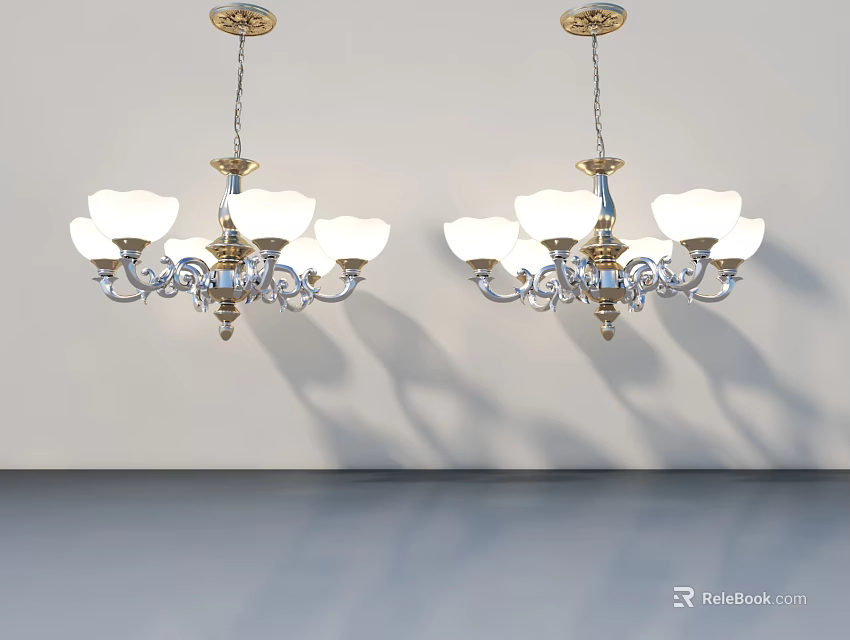 Modern Hinged Door With Glass Panel For Interior Home Decoration 3d model