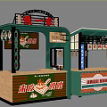 Traditional Street Food Stalls with Oden Rice Barbecue and Seafood Snacks