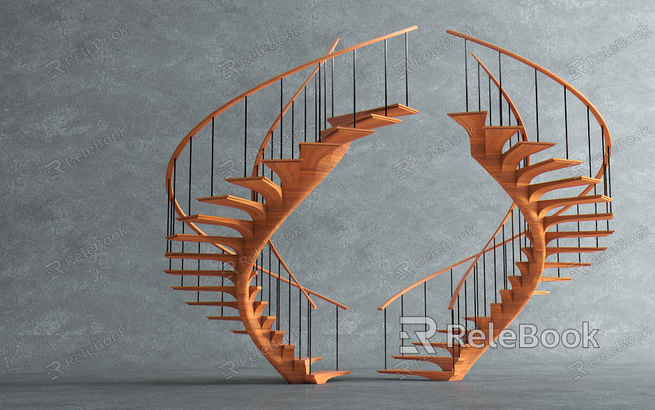 modern revolving staircase model