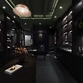 Elegant Jewelry Store Interior With Glass Display Cases Necklace On Display And Floral Decor