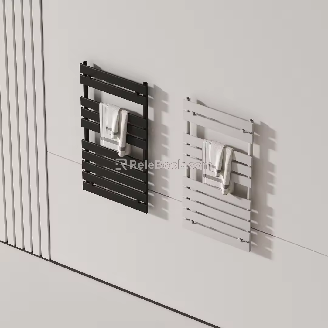 Modern towel rack 3d model