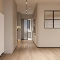 Minimalist Modern Tea Room With Wooden Floors And Grid Partitions