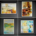 Colorful Abstract Oil Paintings Showcasing Vibrant Hues Modern Styles And Artistic Designs