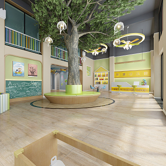 Nordic Kindergarten Hall 3d model