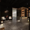 Japanese Style Restaurant Interior Featuring Wooden Ceiling Lattice Screens And Lantern Decorations