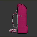 Pink Outdoor Backpack With Adjustable Straps And Comfortable Back Design 3d model