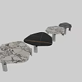 Modern Elegant Dining Table Designs With Marble Top And Metal Legs