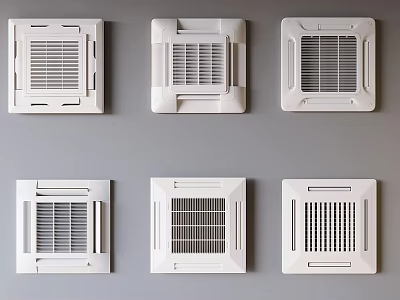 Air Conditioner Air Outlets With Various Designs 3d model