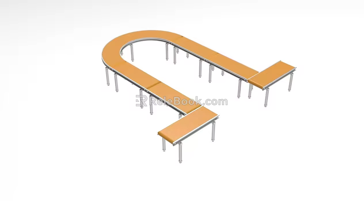 Industrial assembly line automatic assembly line belt line automatic transmission line 1565 3d model